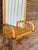 Vintage Coastal Boho Rattan Fan Back Wall Mirror With Woven Shelf For Sale - Image 9 of 12