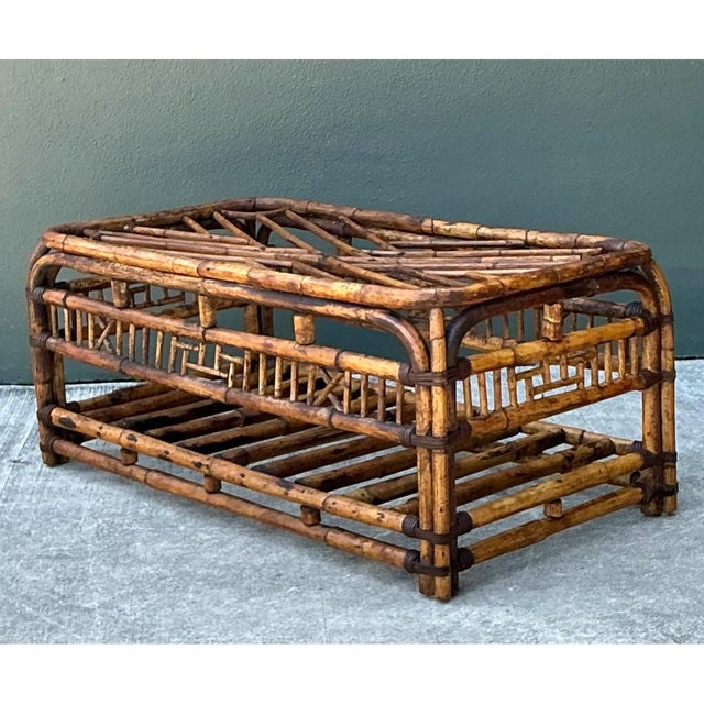 Vintage Brighton Rattan Coffee Table For Sale - Image 9 of 12