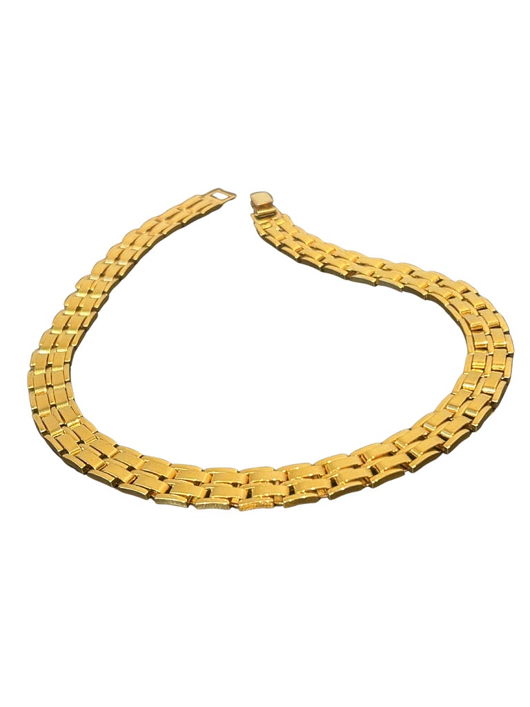 Vintage Napier Gold-Tone Bismarck Link Choker Necklace | Signed 