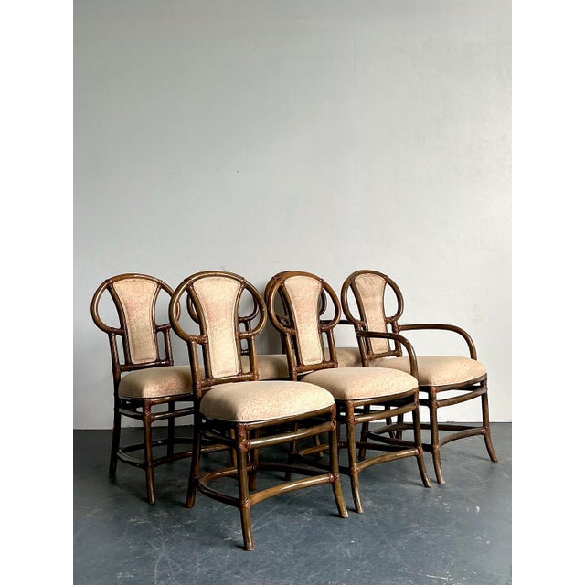 Vintage Boho Henry Olko for Willow and Reed Bent Rattan Dining Chairs - Set of 6 For Sale - Image 10 of 12