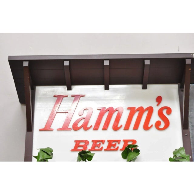Large 77" Vintage Hamm's Beer Lakeside Plastics Advertising Hanging Lighted Sign For Sale - Image 11 of 13