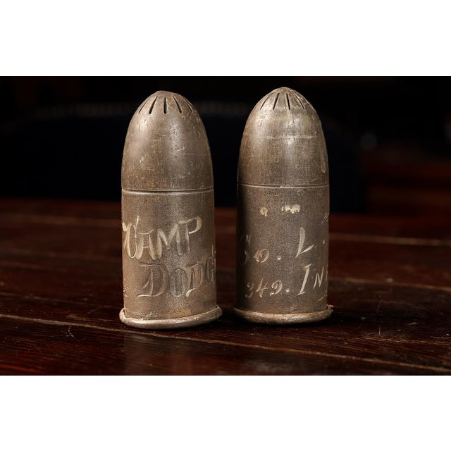 1910s Vintage Camp Dodge Rockford Silver Plating Co. Salt & Pepper Shakers Set- a Pair For Sale - Image 5 of 5