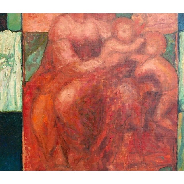 Abstract Painting Avant-Garde Expressionisme Antique Oil Painting Original Soviet Art Ukrainian Artist Schigolev 75-87 For Sale - Image 4 of 6