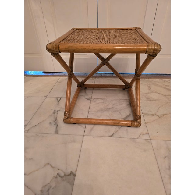 1970s Vintage Mid Century Modern Hollywood Glamour X Table For Sale - Image 4 of 8