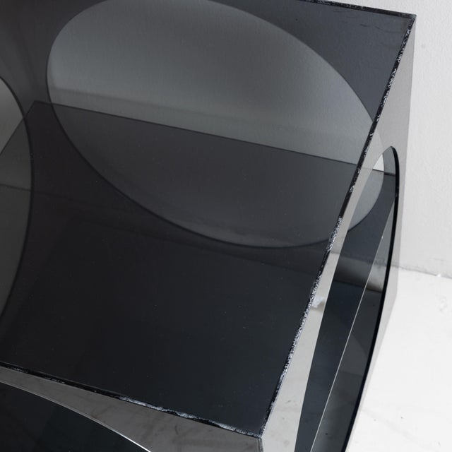 Acrylic Glass Bedside Tables, 1970s, Set of 2 For Sale - Image 14 of 16