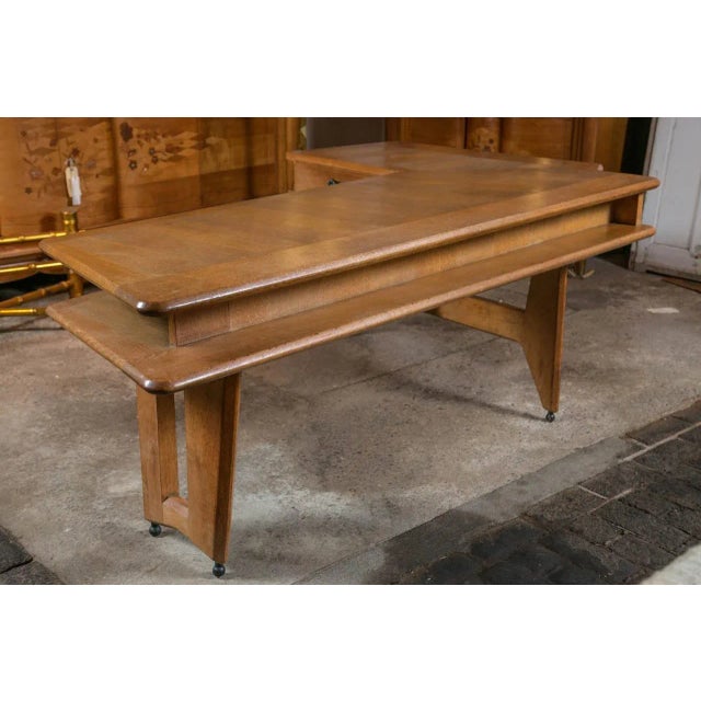 1950s Vintage Guillerme Et Chambron Desk and Chair For Sale - Image 13 of 18