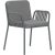 Ribbons grey armchair by mowee dimensions: d60 x w62 x h83 cm (seat height 48). Material: aluminum and upholstery. Weight:...