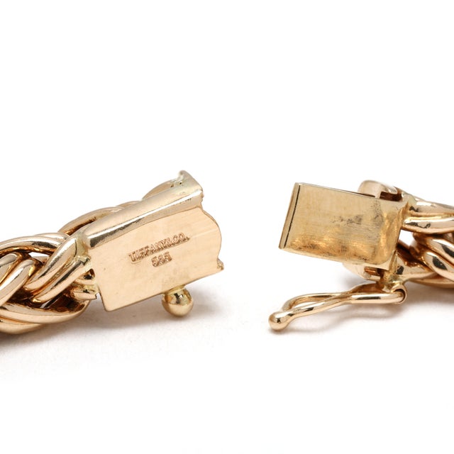 Modern Tiffany & Co Woven Bracelet, 14k Yellow Gold, 7.38 Inches For Sale - Image 3 of 5