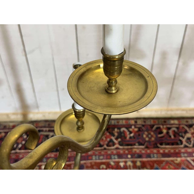 Two-Tier 12-Light Dutch Brass Chandelier, 1930s For Sale - Image 14 of 18