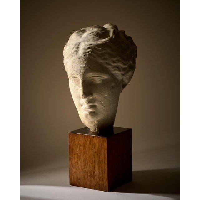 Art Deco Period, French Bust of Hygieia, Wood and Plaster, Circa 1940 For Sale In Austin - Image 6 of 9