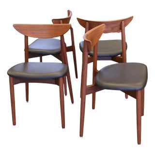Chair in Teak by Harry Østergaard for Randers Møbelfabrik, 1960s, Set of 4 For Sale