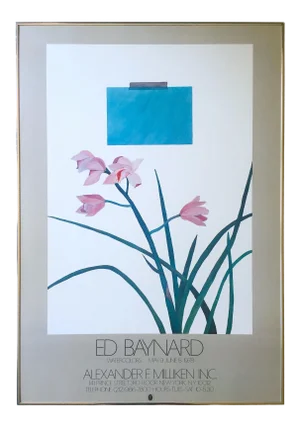 Ed Baynard Vintage 1978 Lmtd Edtn Modernist Lithograph Print Framed Exhibition Poster