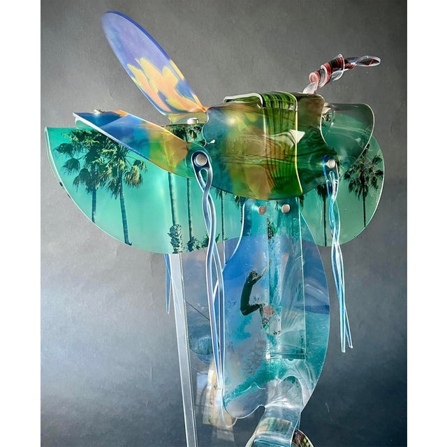 2020s "California Dreamin" Uv Inks Printed on Acrylic & Hand Formed by Maeve Eichelberger For Sale - Image 5 of 8