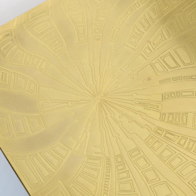 Etched Brass Side Table by Georges Mathias for Belform, 1970s For Sale - Image 12 of 18