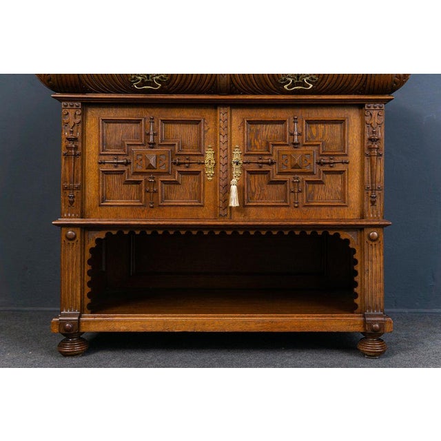Wilhelminian Pine and Oak Buffet For Sale - Image 5 of 18