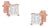 14K Rose Gold Plated Two-Tone .925 Sterling Silver 1/2 Cttw Princess-Cut Square Near Colorless Diamond Solitaire Miracle-Plate Stud Earrings For Sale