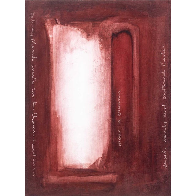 Guggi "Crimson" Oil on Canvas Board, 2016, 9 For Sale - Image 10 of 18