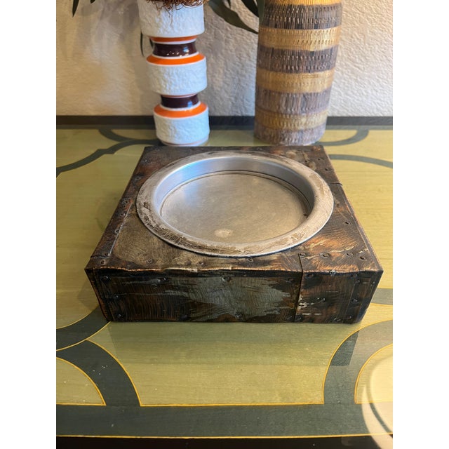 Paul Evans Patchwork Copper Large and Small Humidors w Cigar Ashtray, c 1970s - Set of 3 For Sale - Image 11 of 12
