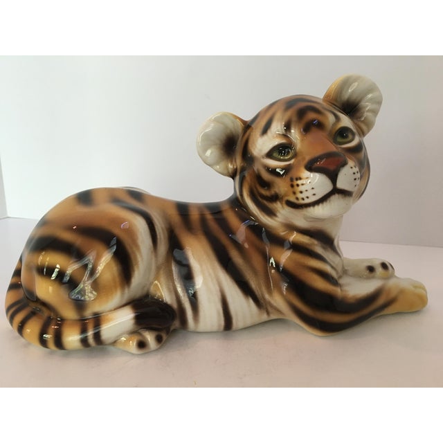 Large - Mid Century Italian Hand Painted Majolica Resting ...