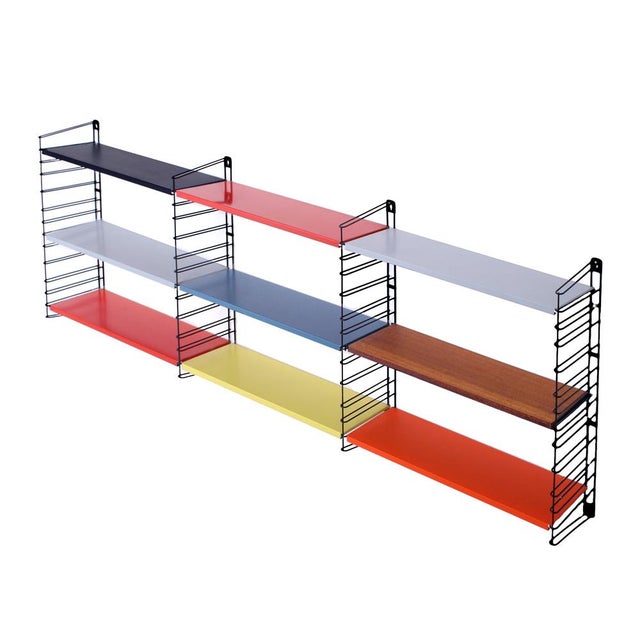 Modular Metal Wall Rack by A.D. Dekker for Tomado, 1950s, Set of 13 For Sale - Image 16 of 16