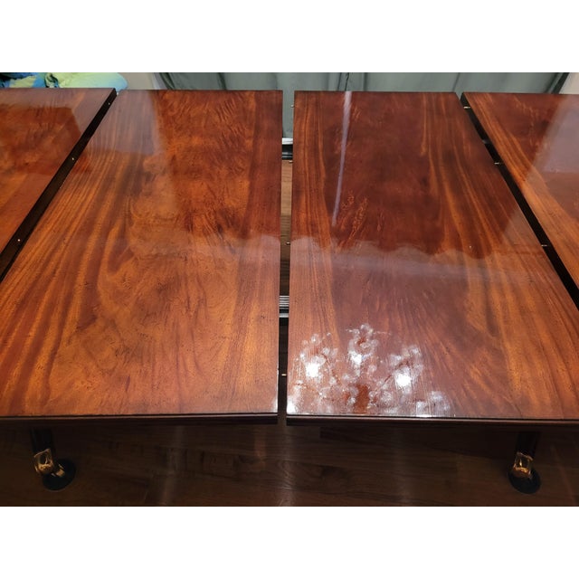 Maitland - Smith Maitland Smith Mahogany Double Pedestal Dining Table For Sale - Image 4 of 15