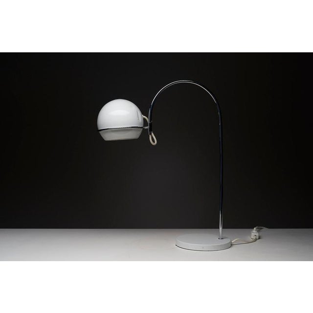 Space Age German White and Chrome Desk Lamp from Cosack, 1960s For Sale - Image 3 of 12