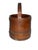 Antique Primitive Wood Firkin Staved Bucket Iron Bail Handle Victorian Decoupage For Sale - Image 4 of 10