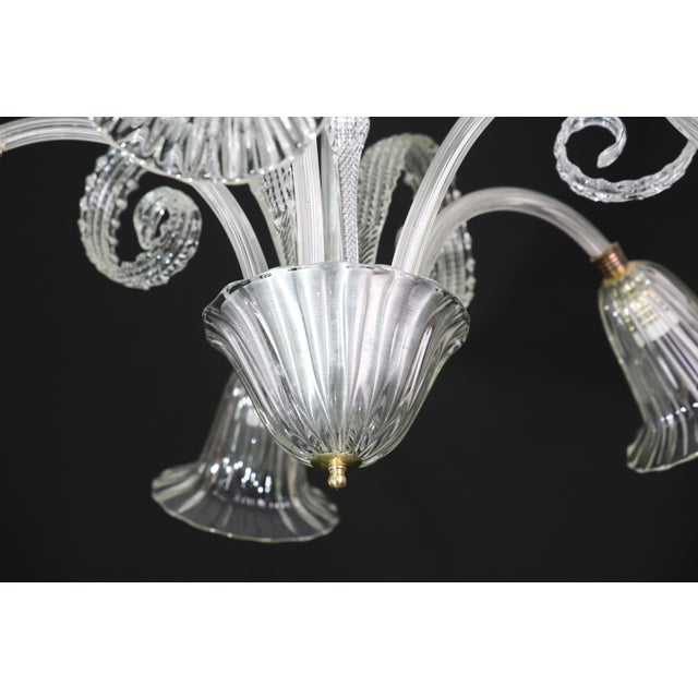 Amazing Art Decò Murano Glass Chandelier 5 Light, 1950 For Sale - Image 18 of 18