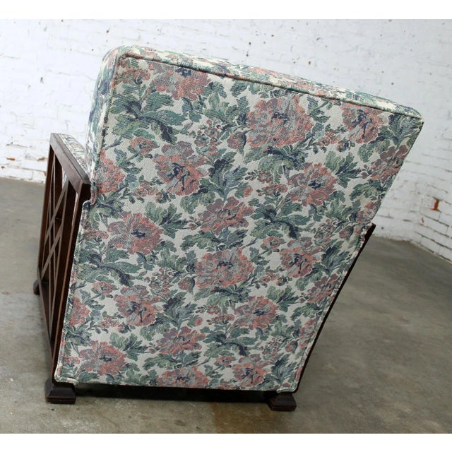 Art Deco Oak and Upholstered Club Chair For Sale - Image 4 of 11