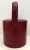 The party is not over for this mid century classic. Vintage ox blood colored vinyl ice bucket by George Briard with...
