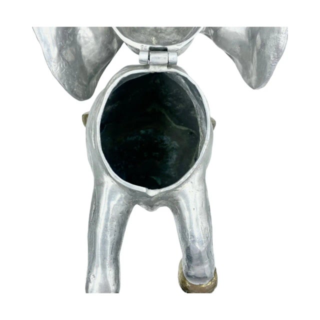 1980s Vintage Arthur Court Elephant Ice Bucket Wine Cooler 1986 Barware For Sale - Image 5 of 12
