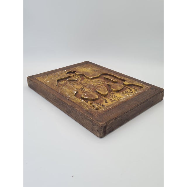 Antique Wooden Relief of Horseman, 1890s For Sale - Image 5 of 10