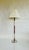 Vintage floor lamp from Denmark approx. 1960s. Mid-century modern design in aluminum and teak with adjustable lamp rod....