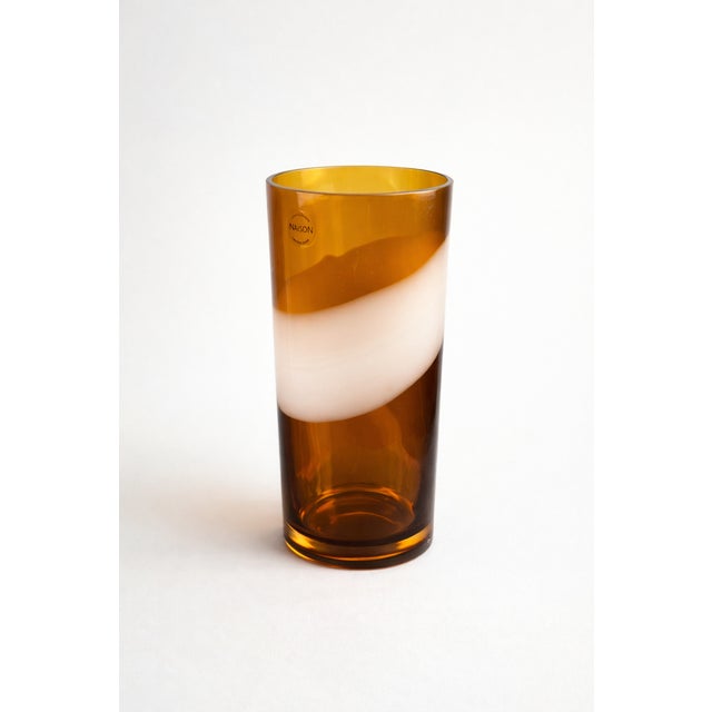 White Vintage Space Age Murano Glass Mou Vase from Carlo Nason, 2000s For Sale - Image 8 of 8