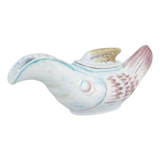 Mid-Century Figurative Bird Saucer by Thorvald Olsen for Aluminia For Sale