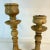 Vintage Italian Rustic European Ceruse Wood Pillar Candle Holders - Set of 2. For Sale - Image 9 of 12
