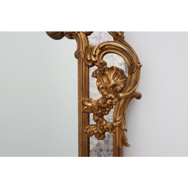 Rococo Style Gilt Mirror with Marbled Glass Border from Deknudt, Belgium, 1974 For Sale - Image 6 of 16