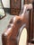 Brown Antique Rosewood Chairs + Round Stone Inserts Side Chairs, Pair. For Sale - Image 8 of 12
