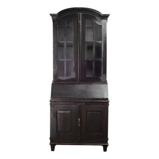 Industrial Style Iron Gunmetal Finish Secretary Cabinet 8.5 Ft. For Sale