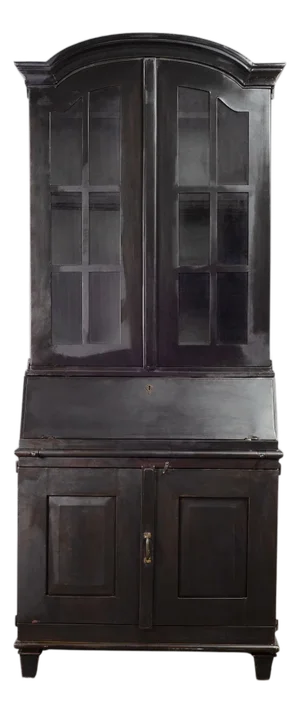 Industrial Style Iron Gunmetal Finish Secretary Cabinet 8.5 Ft.