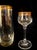 This collection features a variety of vintage fine Bohemian Geneva crystal glassware, distinguished by elegant gold-rimmed...