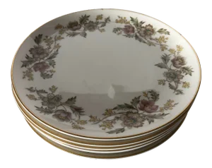 Vintage Aladdin by Aldisco Golden Elegance Pattern Dinner Plates S/6