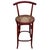 Victorian style cane and bent oak bar stool features an elegant, sculptural frame crafted from warm-toned bentwood with...