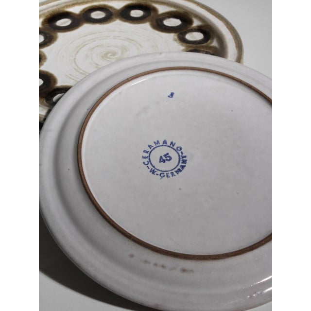 Hand-Painted Ceramic Plates by Gerda Heuckeroth for Ceramano, 1960s, Set of 6 For Sale - Image 4 of 8