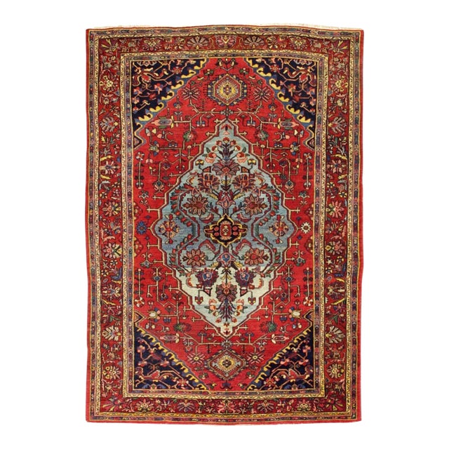 Antique Persian Halvai Bidjar Rug 4’9" X 7’1” For Sale