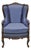 Antique French Renaissance Louis XV Style Carved Walnut Wingback Arm Chair For Sale