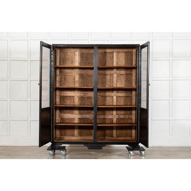19th Century French Ebonised Fruitwood Glazed Vitrines, 1920 For Sale - Image 12 of 18