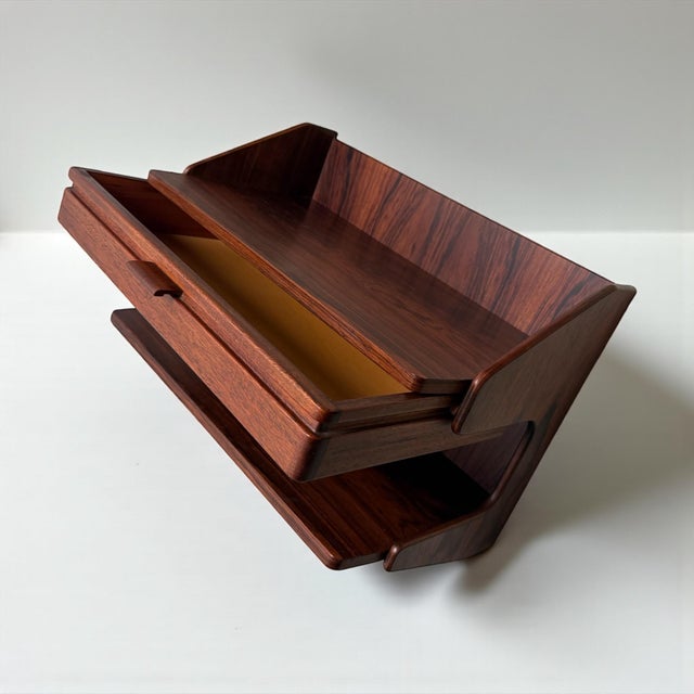 Wall-Mounted Nightstand in Rosewood from Østergaard, Denmark, 1960s For Sale - Image 5 of 11