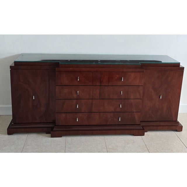 2000 - 2009 Bolier & Company by Decca Contemporary Wood Dresser With Glass Top For Sale - Image 5 of 7