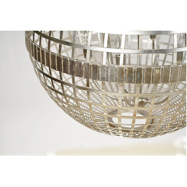 Large Silver Plated Ball Pendant For Sale In Los Angeles - Image 6 of 7